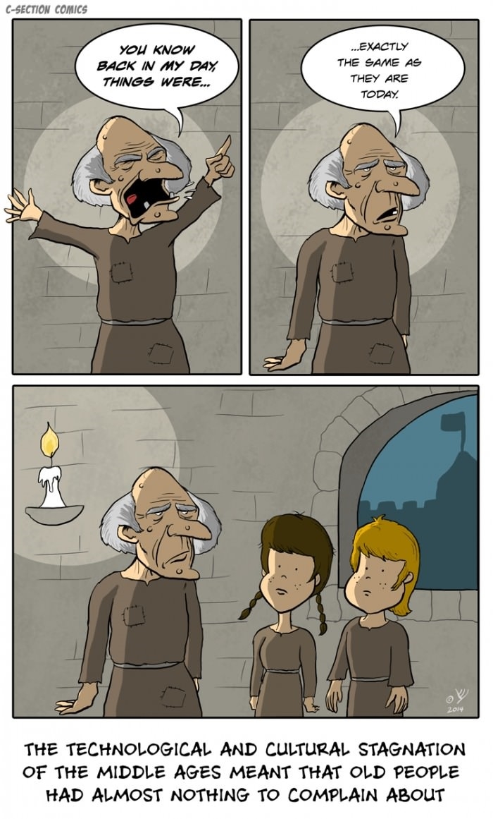 Old man of middle ages