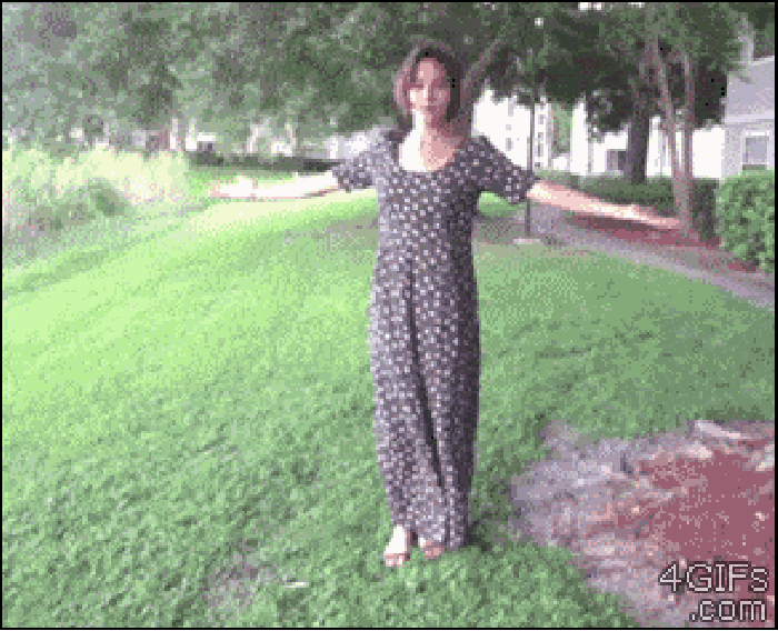 Pretty woman in a dress