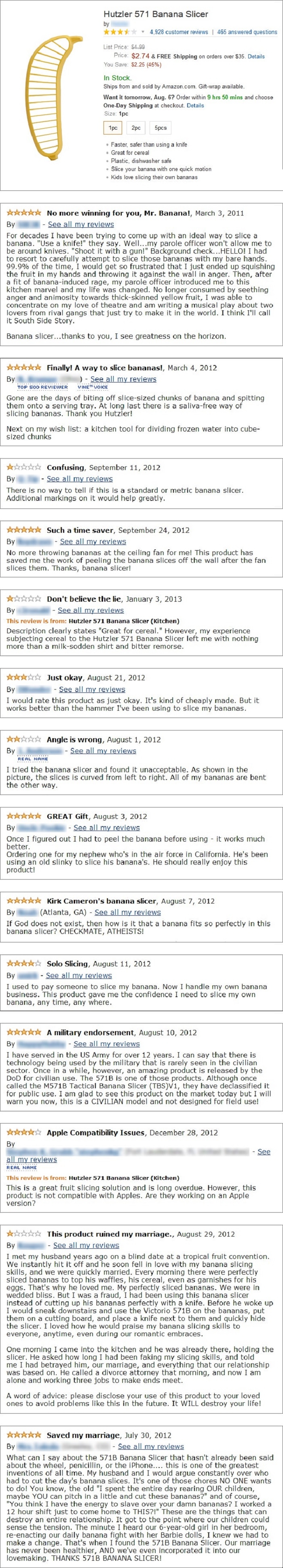 Banana slicer reviews