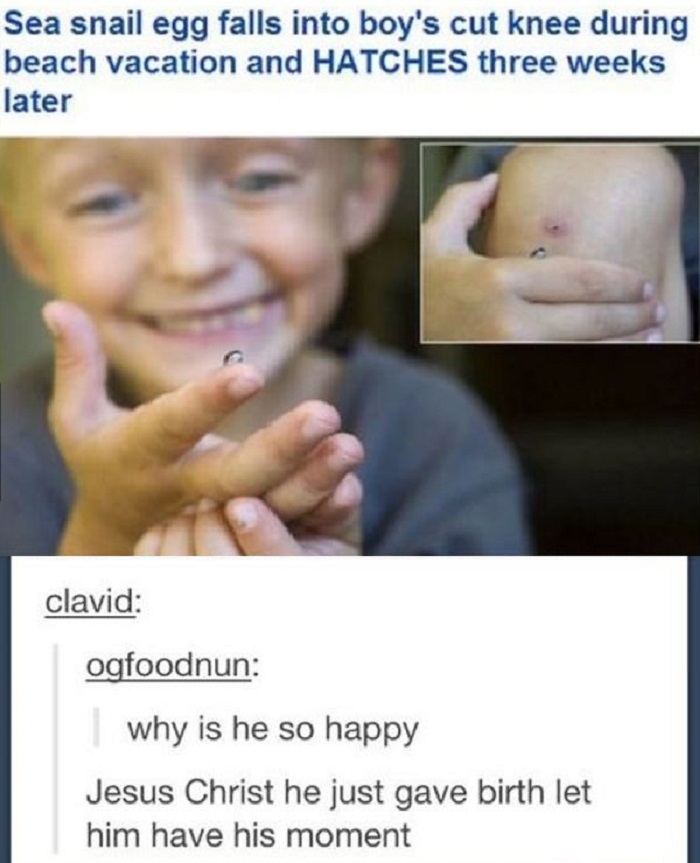 His face is priceless