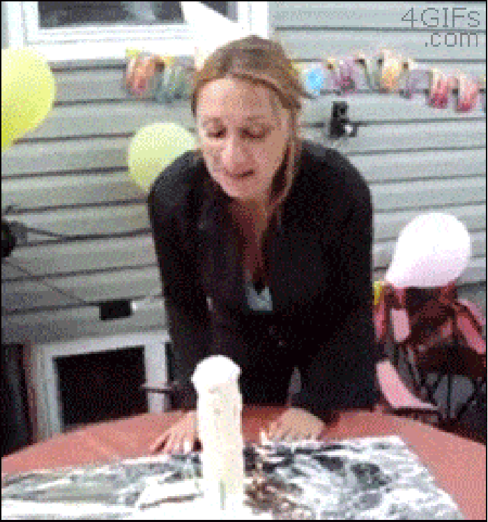 Birthday cake prank