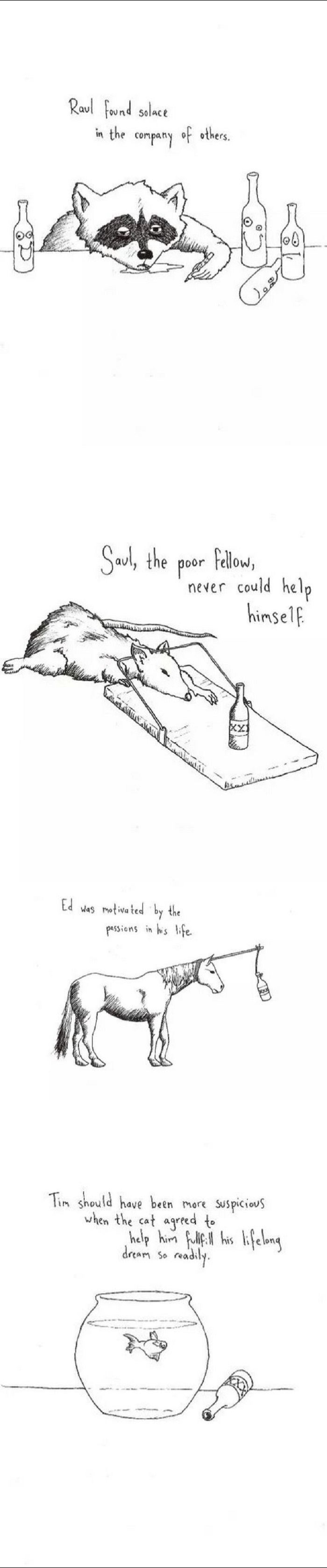 Drunk animals
