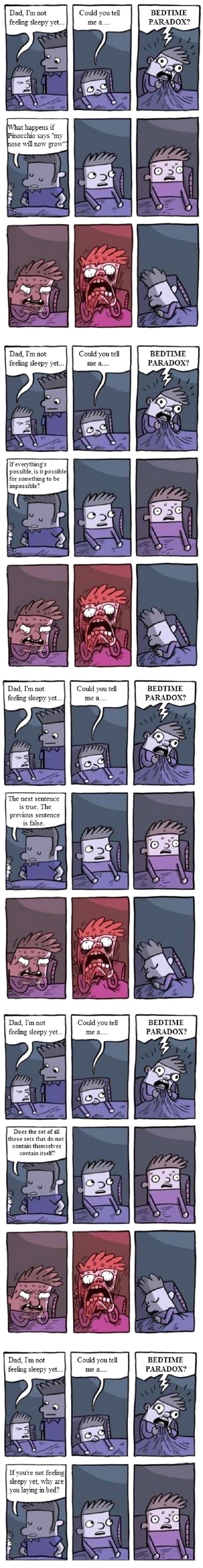 Bedtime paradox