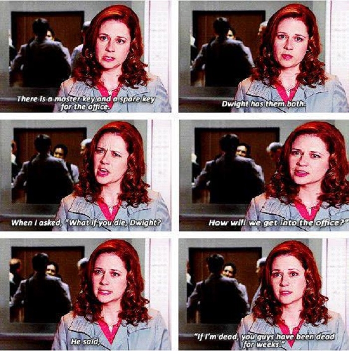 Dwight has both keys