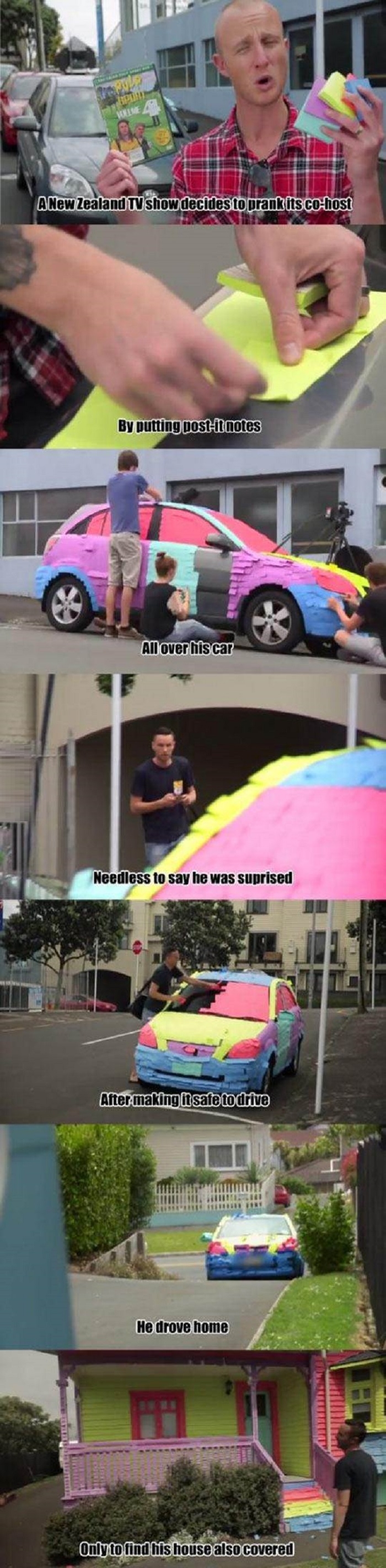 Post it prank