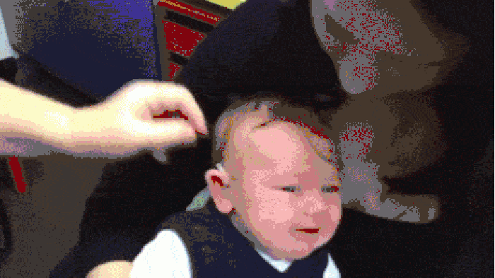 Baby hears for first time