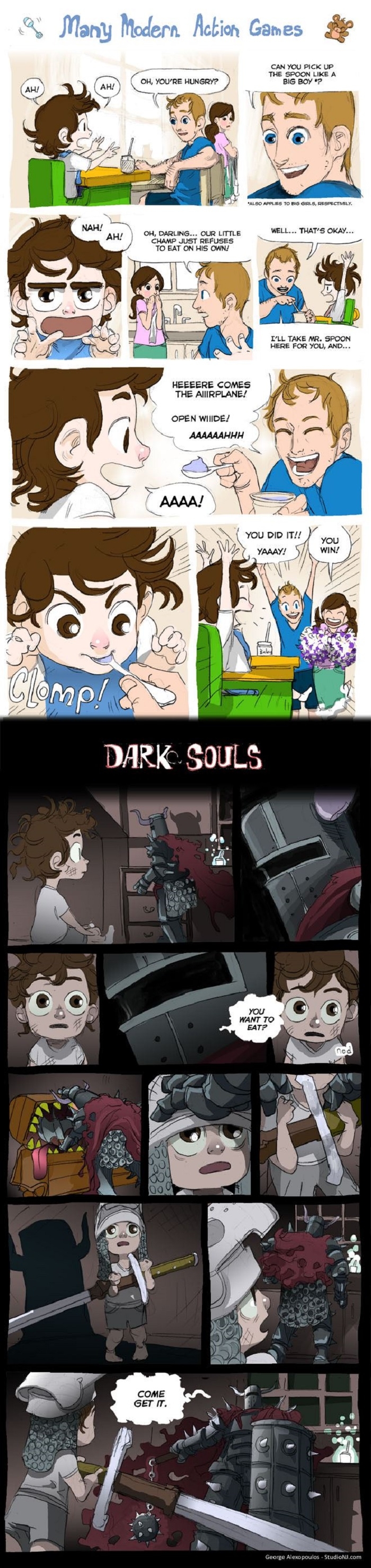 Modern games vs Dark Souls