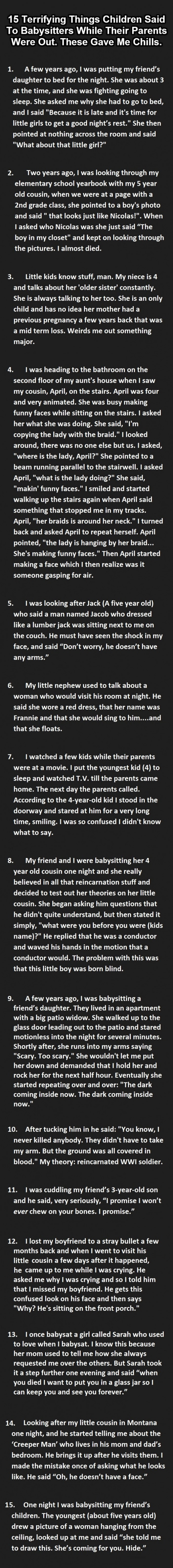 Terrifying things kids said