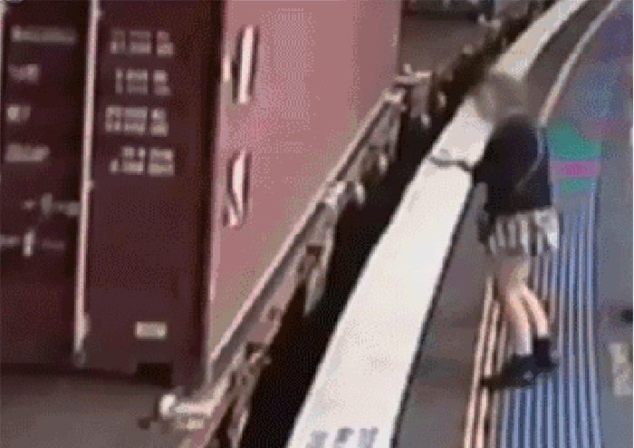 Girl survives being run over