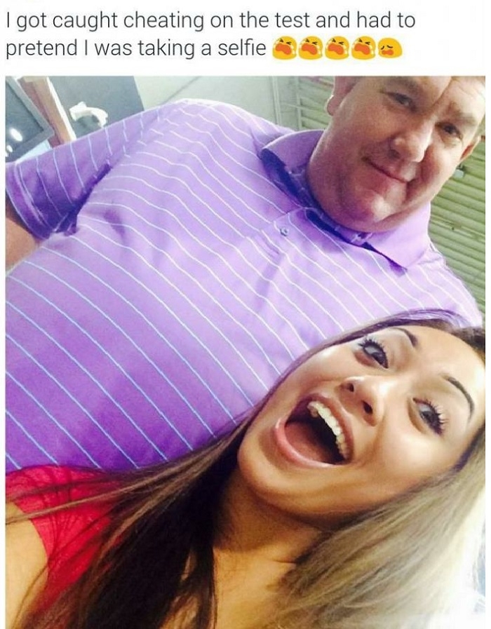 Got caught cheating..