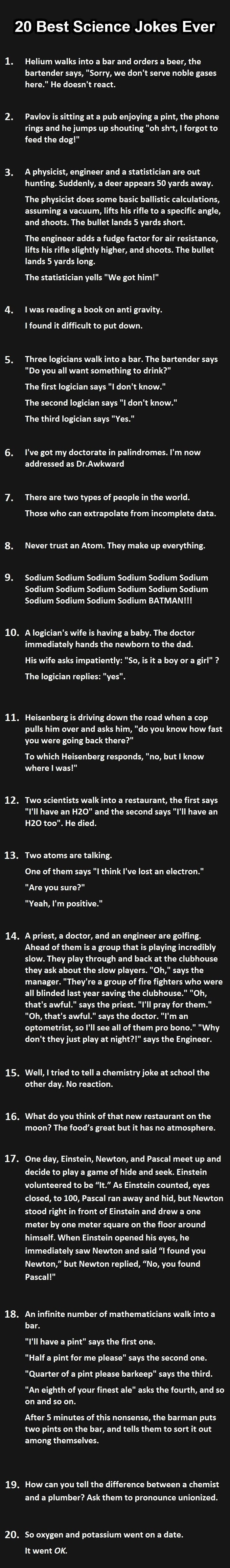 Best science jokes ever