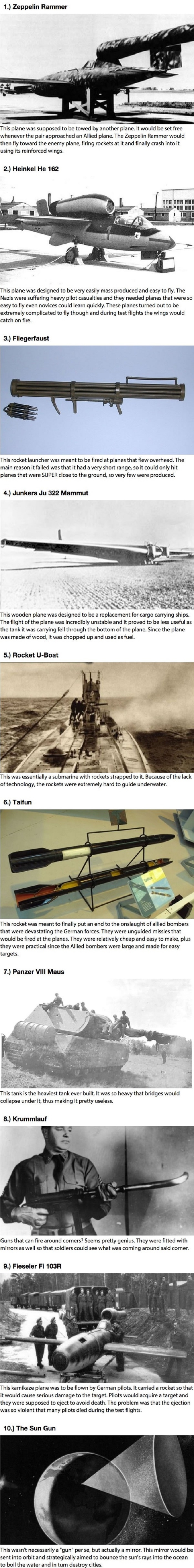 Crazy nazi weapon ideas