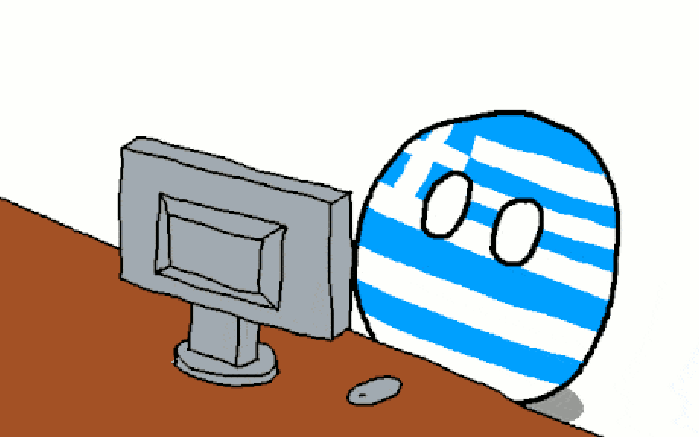 Greece checks his email