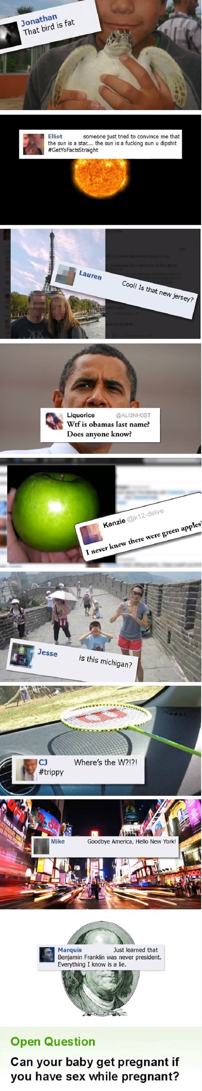 Dumb things said online