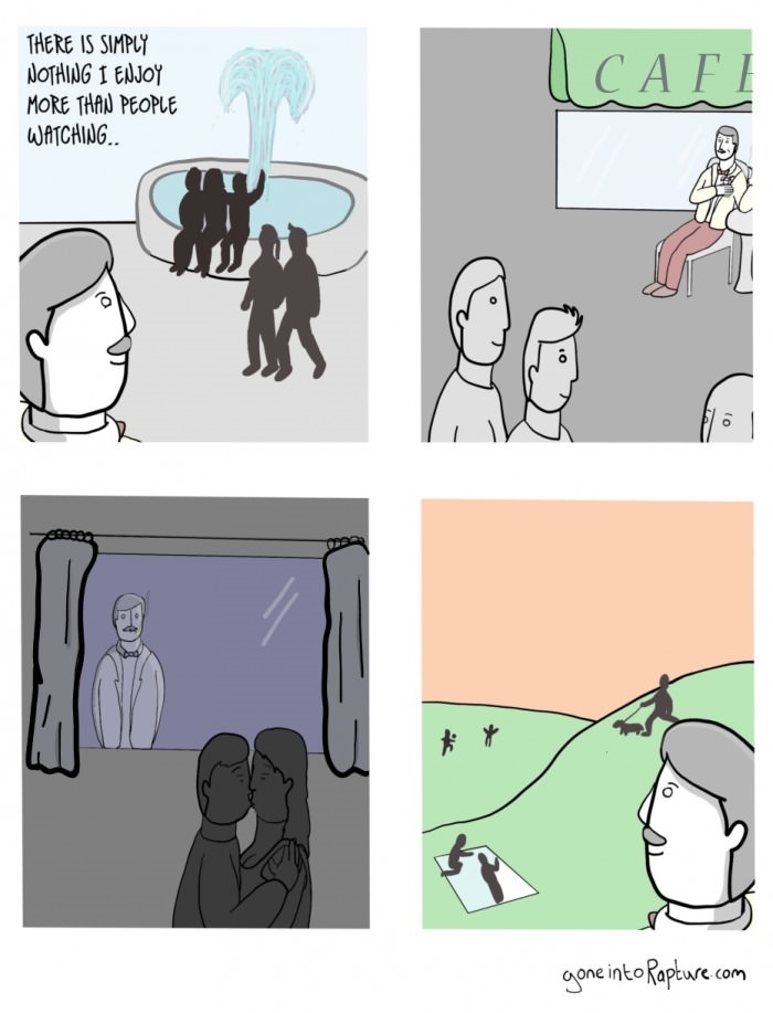 People watching