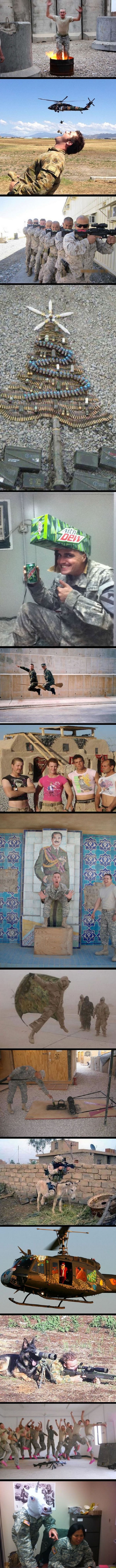 Soldiers on their day off