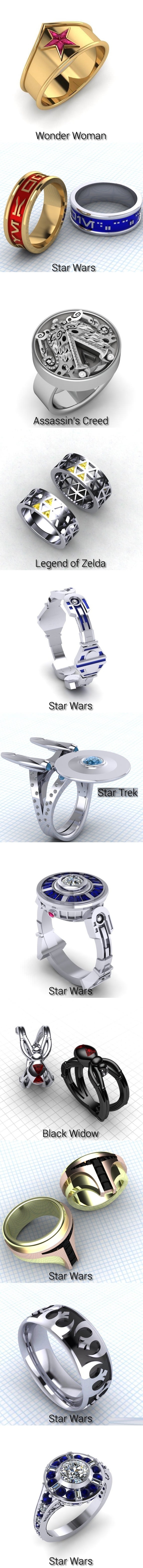 Geeky wedding rings