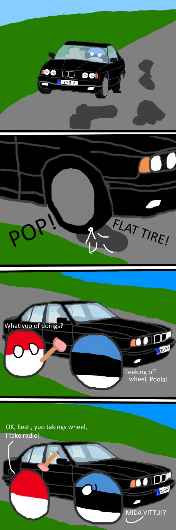 Eesti gets a flat tyre
