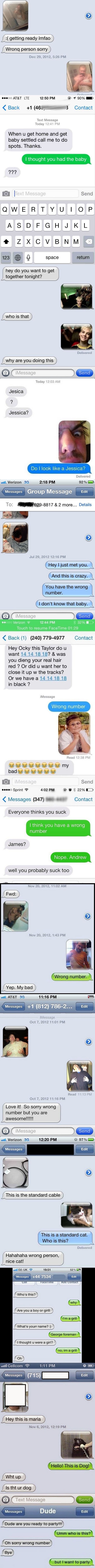 Wrong number texts