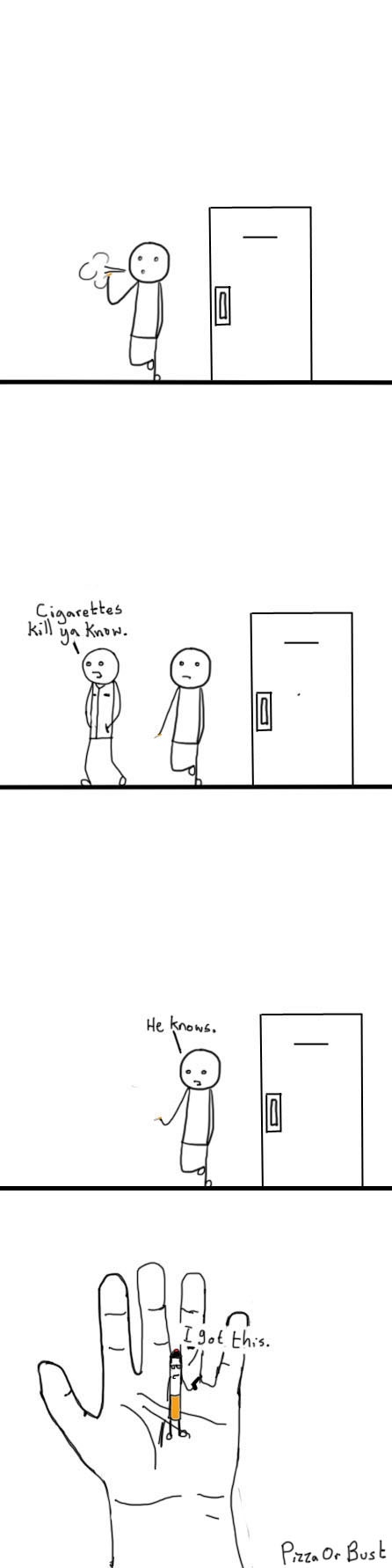Having a smoke