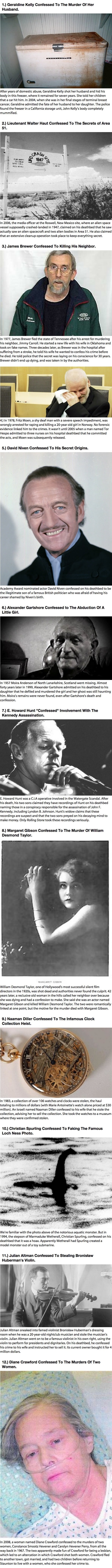 Death bed confessions