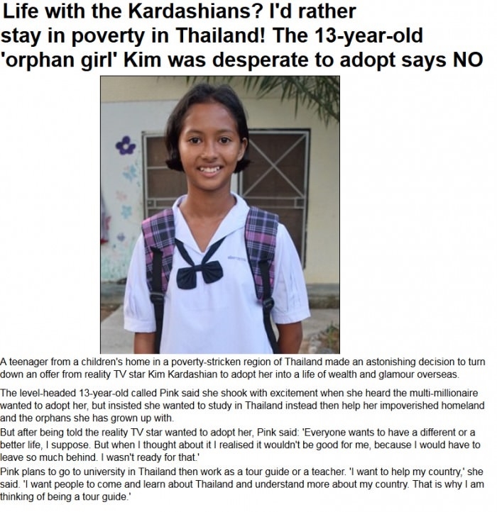 13 y/o refuses Kim's offer