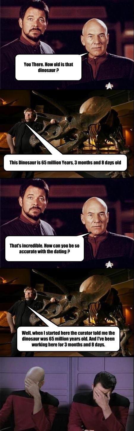 How old's that dinosaur?
