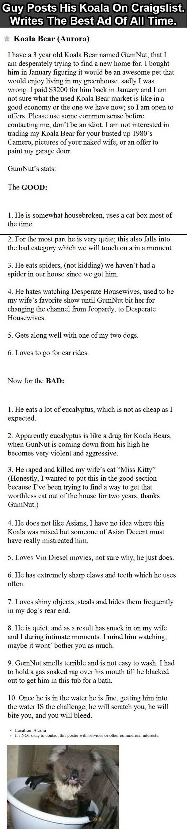 Best Craigslist ad ever