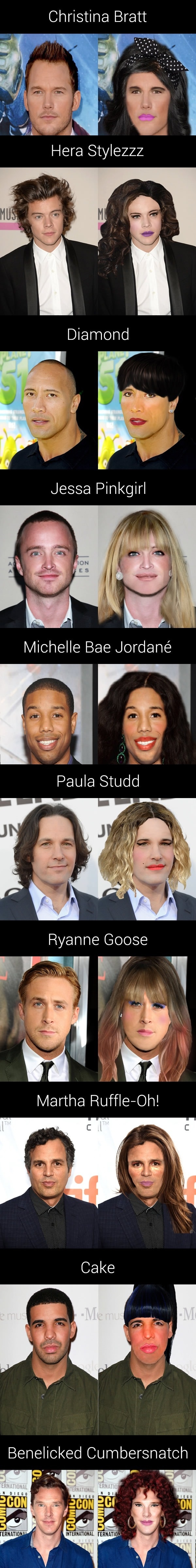 Celebs as drag queens