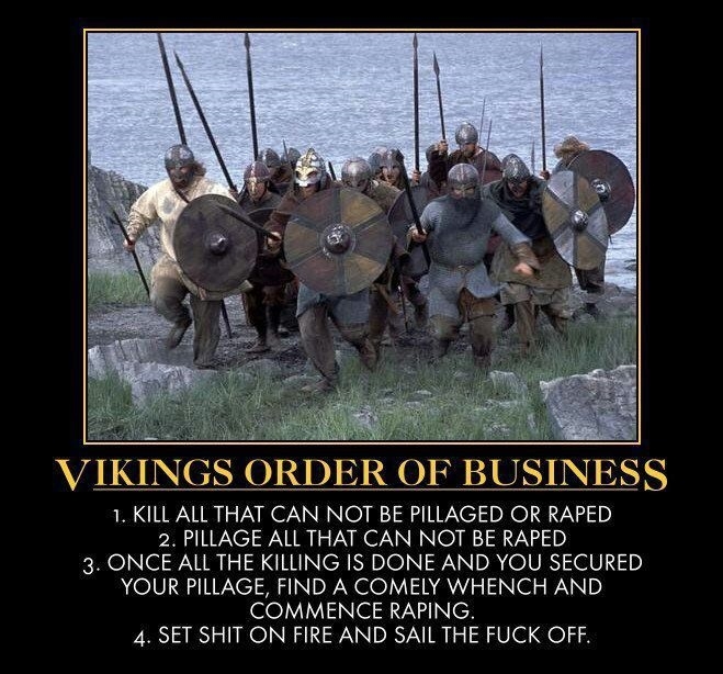 Vikings order of business