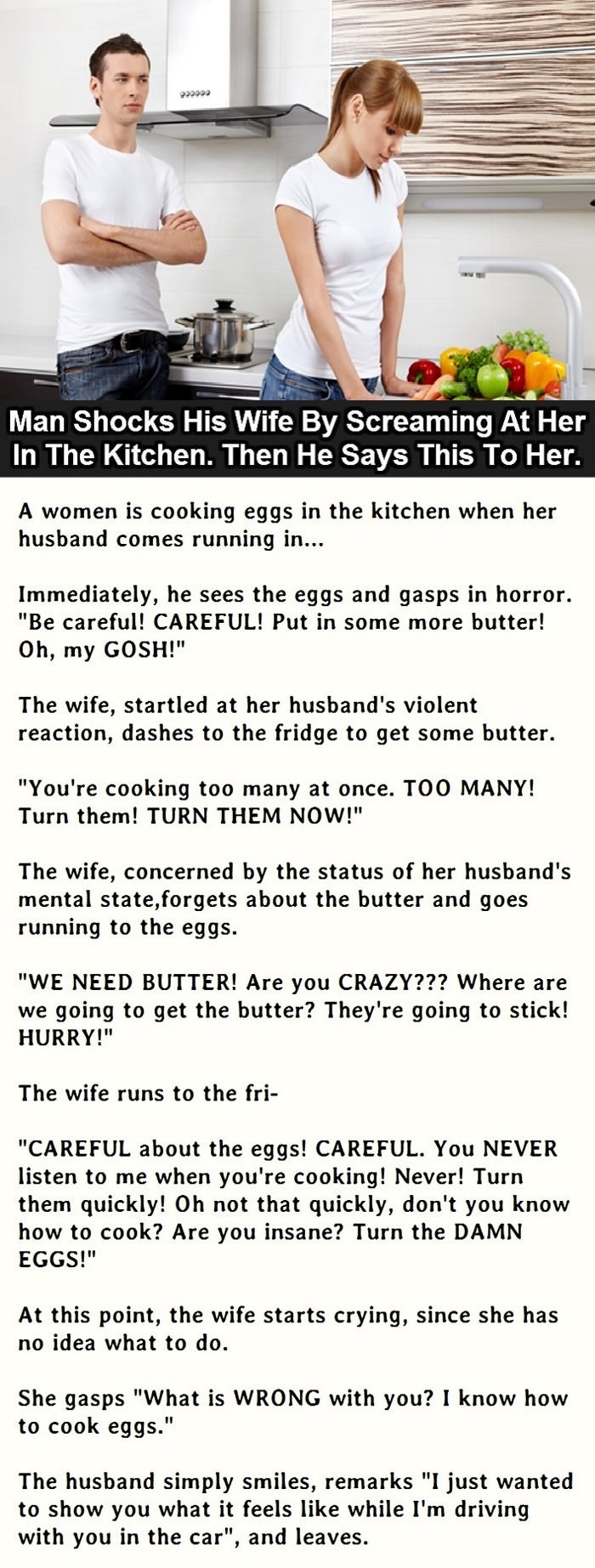 Man shocks his wife