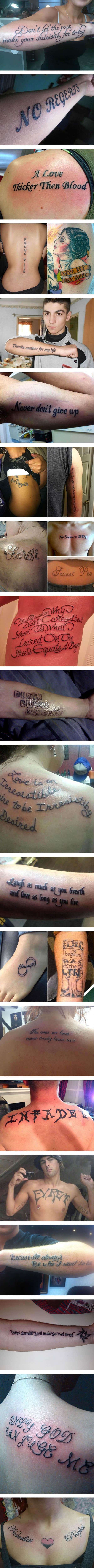 Misspelled tattoos