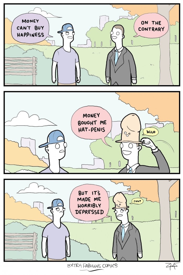 Money can't buy happiness