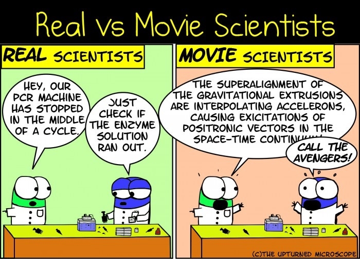 Real vs movie scientists
