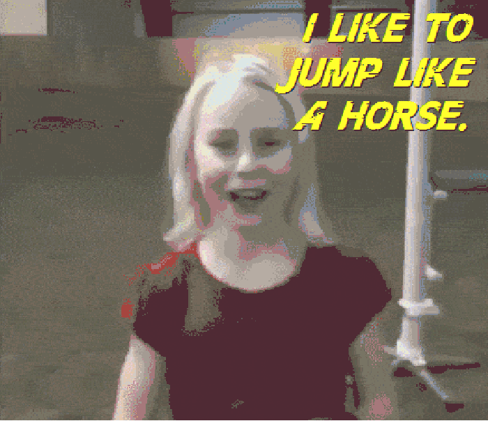 I like to jump like a horse