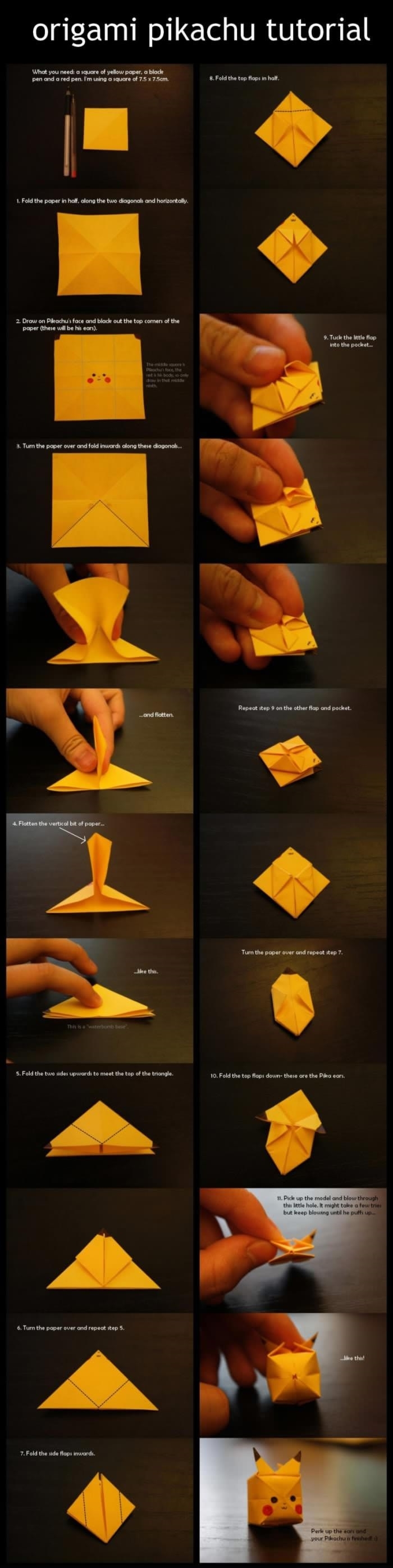 Pikachu Origami