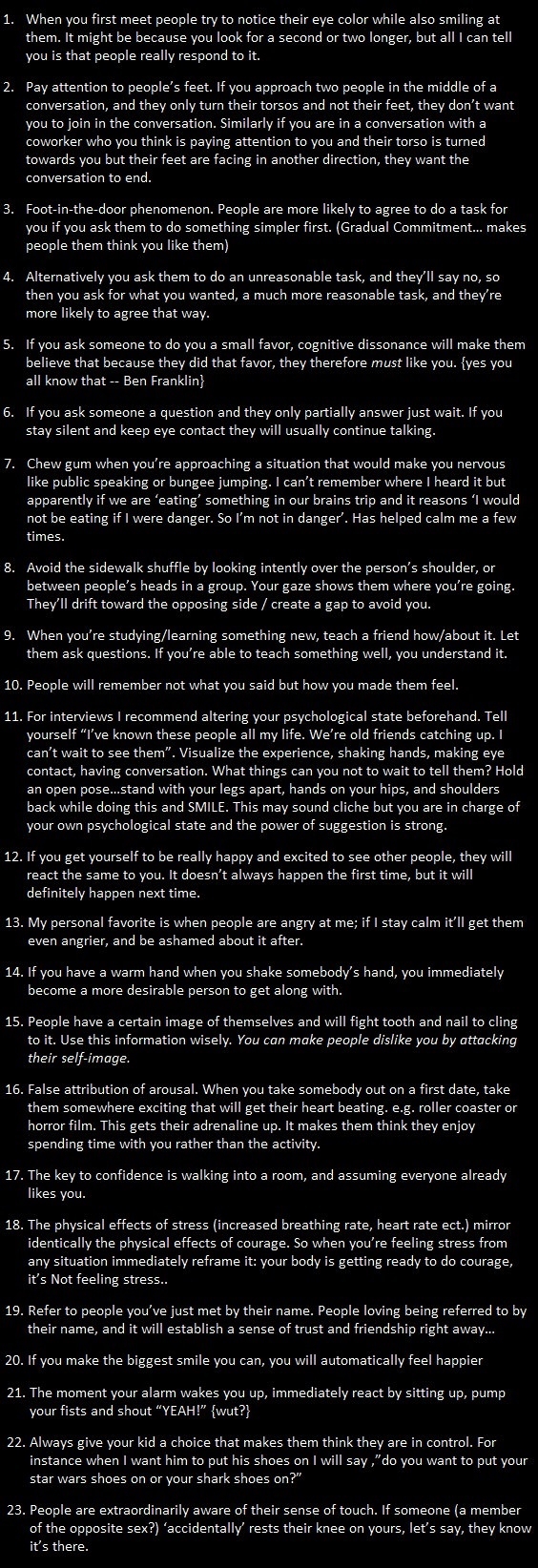 Psychological life hacks