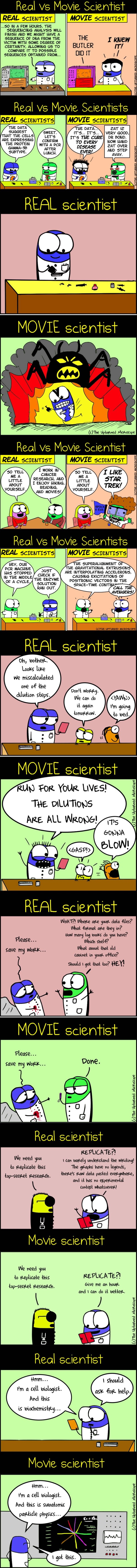 Real vs Movie Scientists