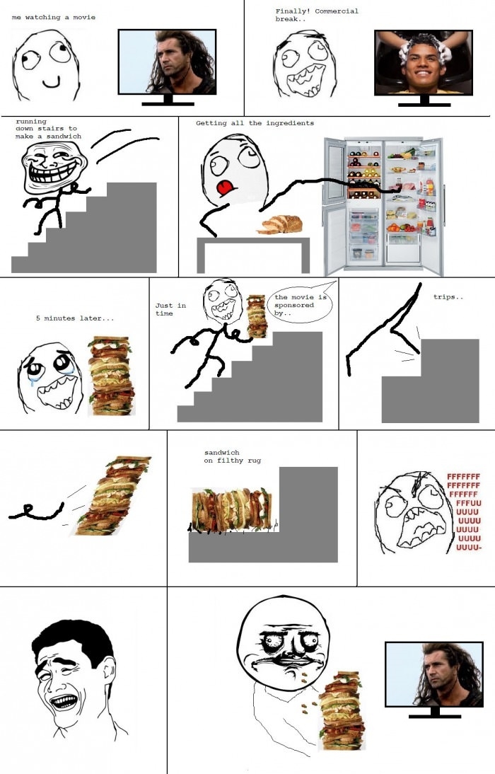 Running upstairs with food