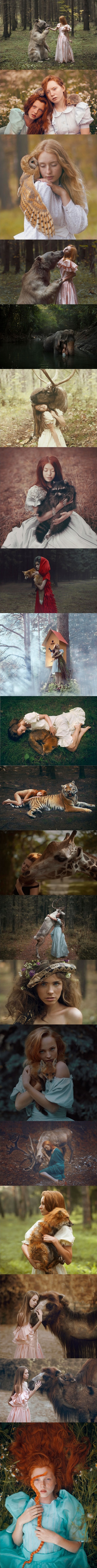 Portraits with real animals