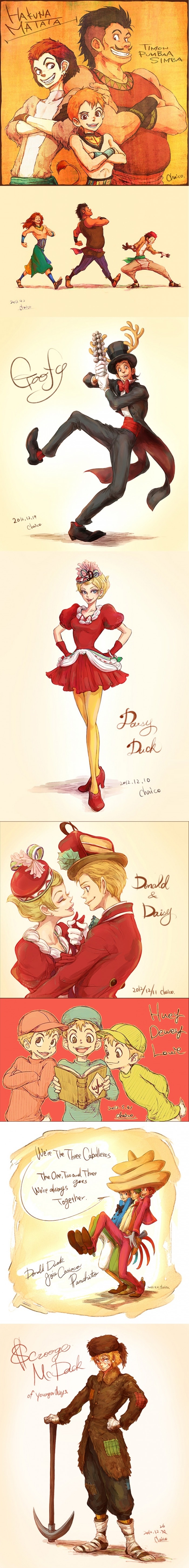 Human Disney characters