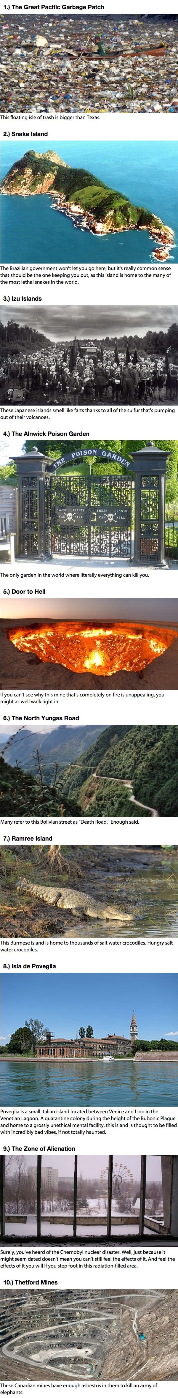 Stay away from these places