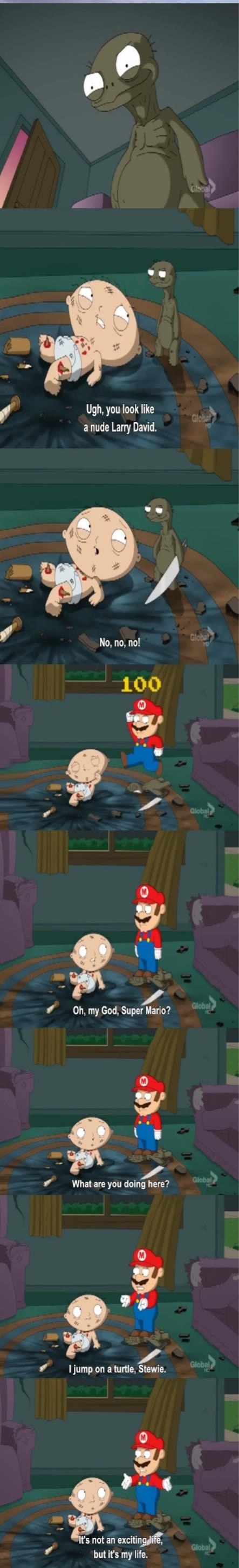 Stewie and Mario