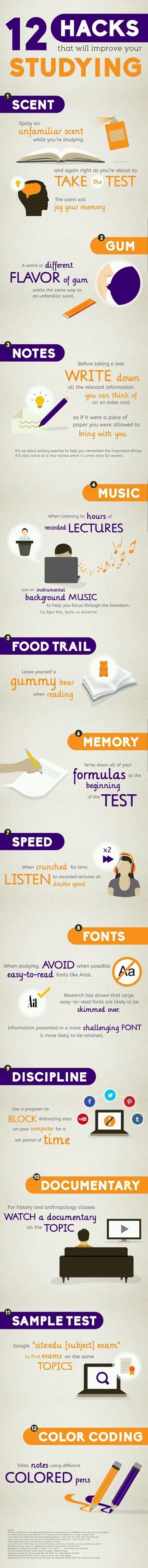 Hacks to improve studying