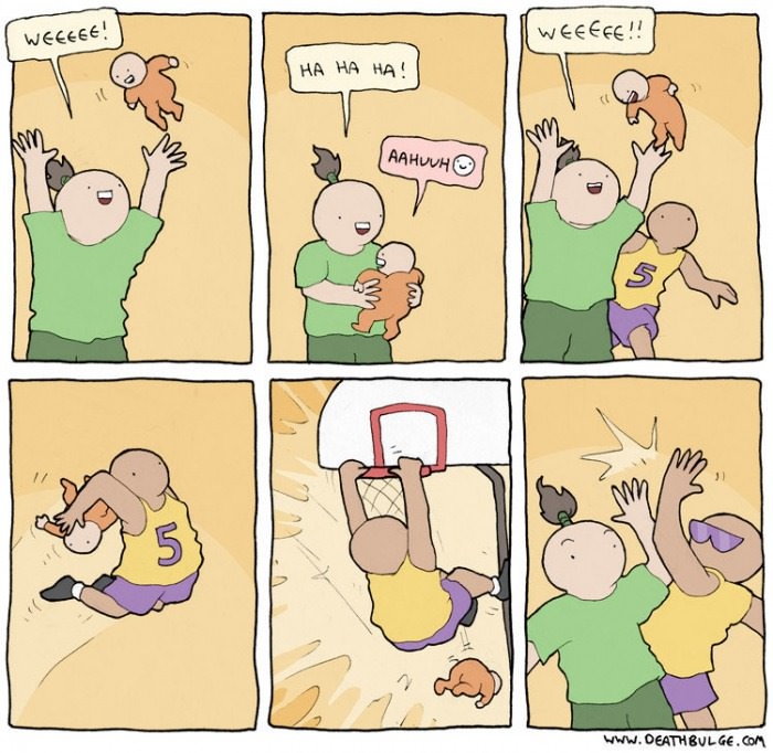 Having fun with a new baby
