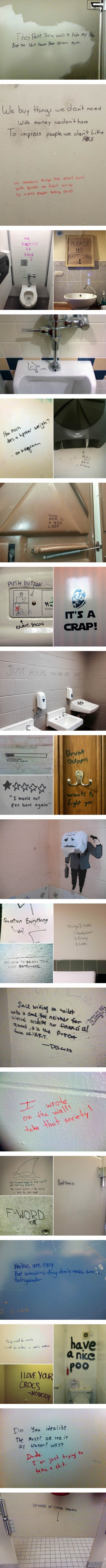 Hilarious toilet graffiti