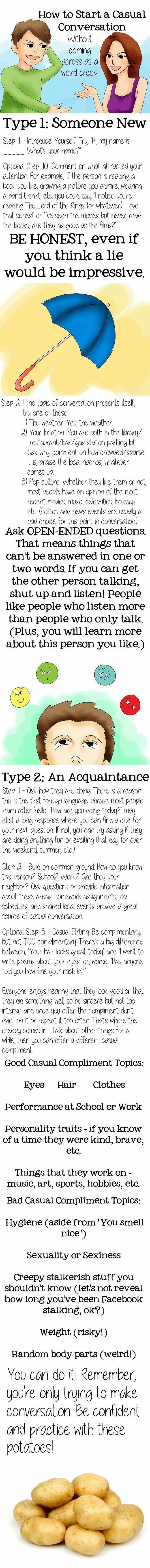 How to start a conversation