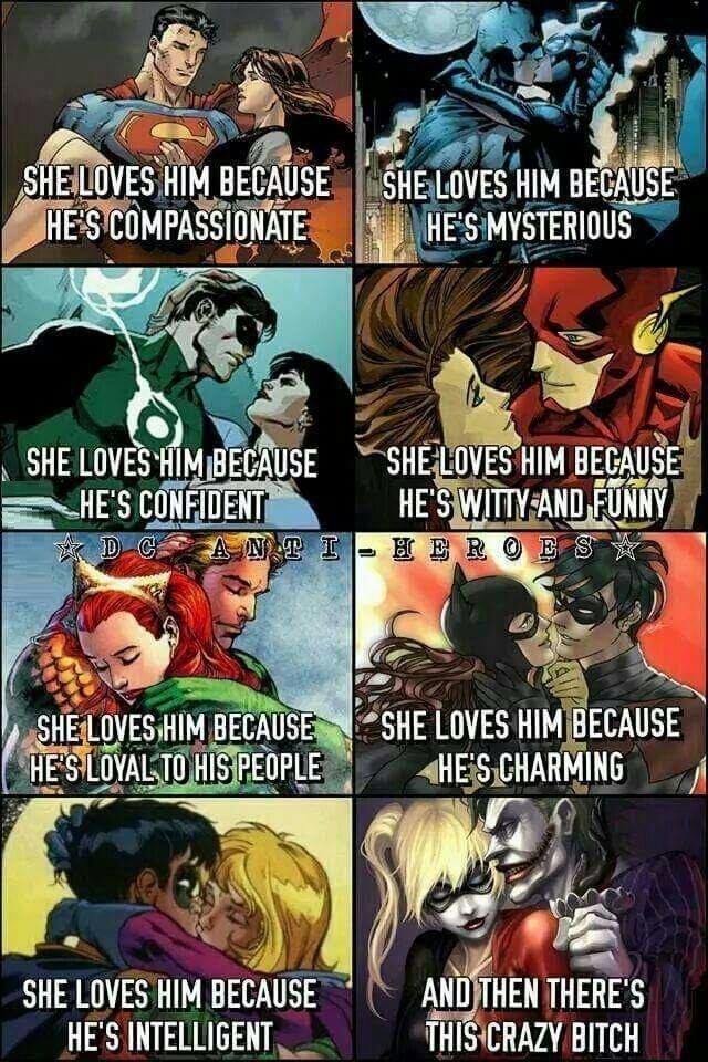 She loves him because..