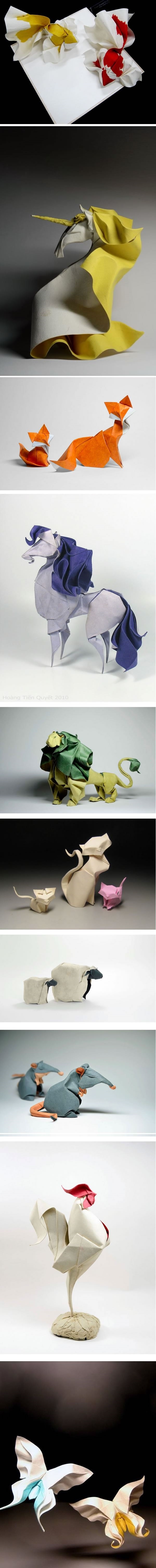 Realistic animal origami