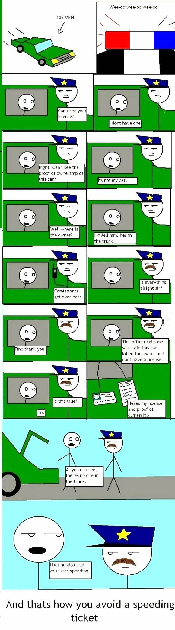 Avoid a speeding ticket